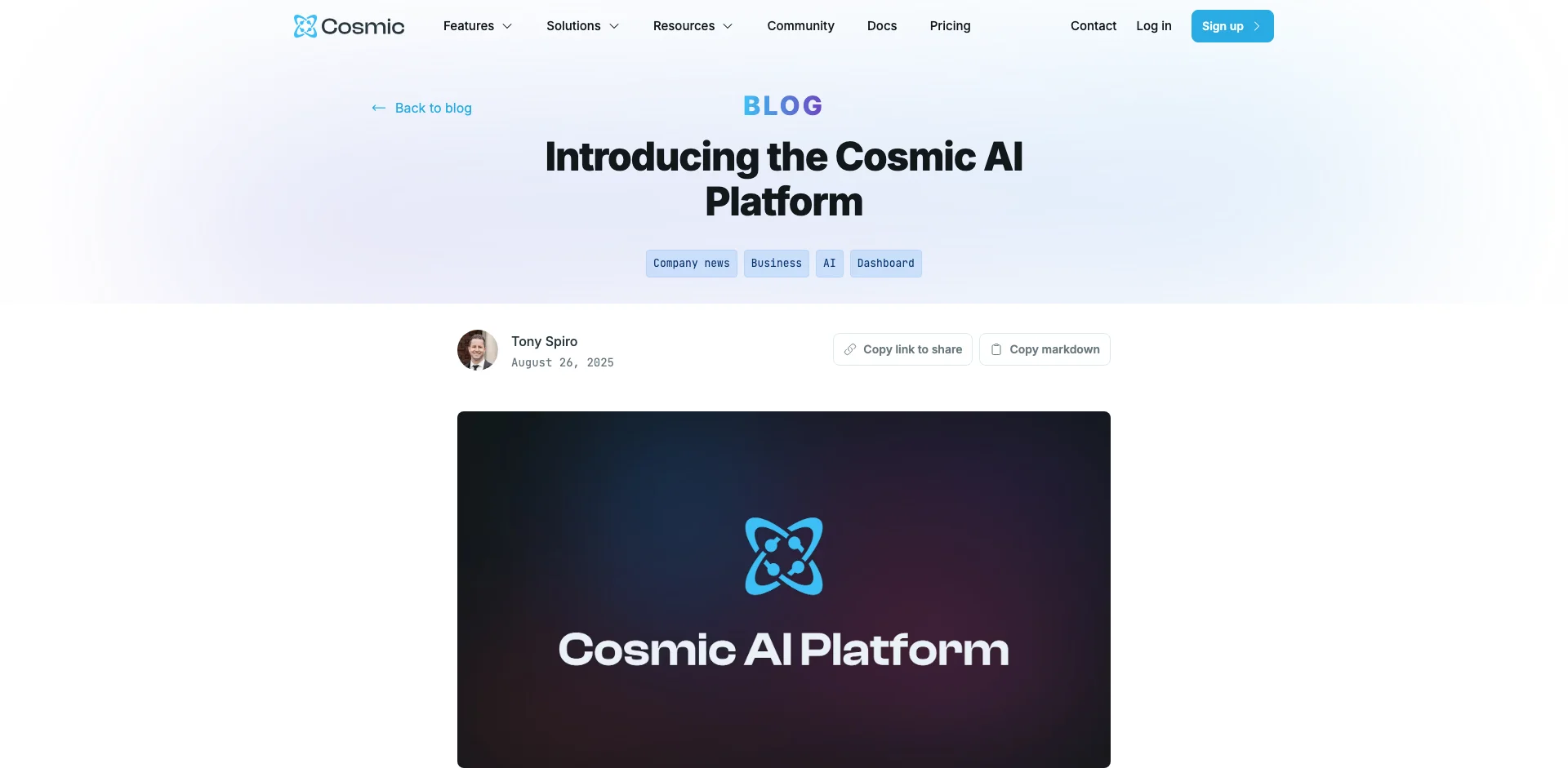 Cosmic AI Platform