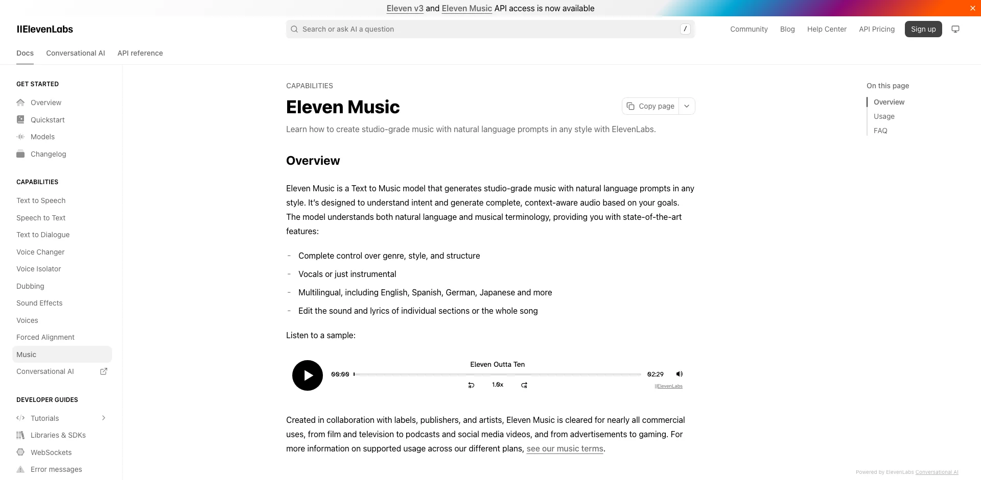 Eleven Music API