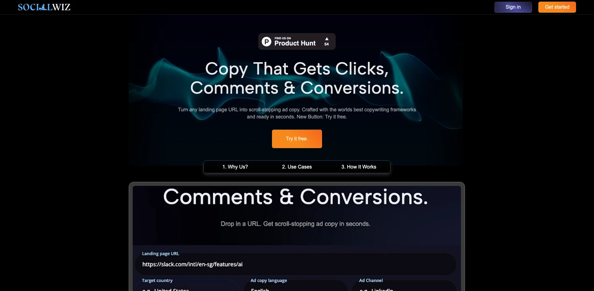 Socialwiz Ad Copy Generator