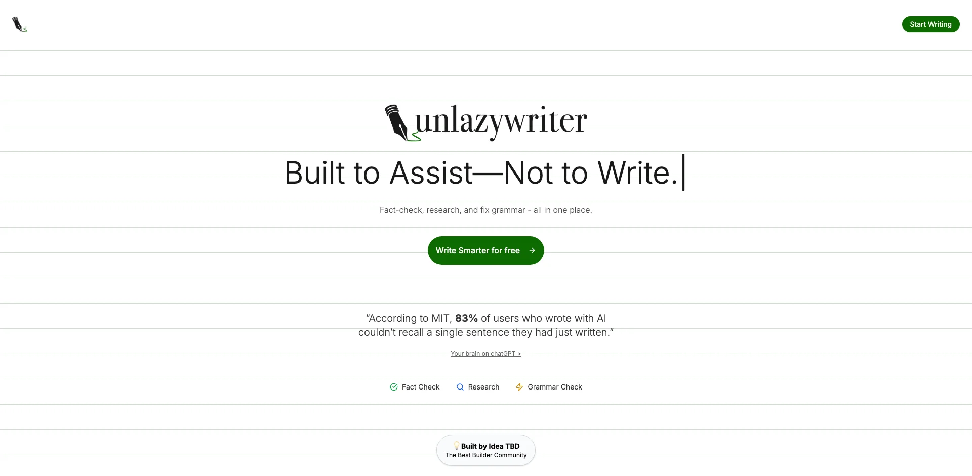 Unlazy Writer