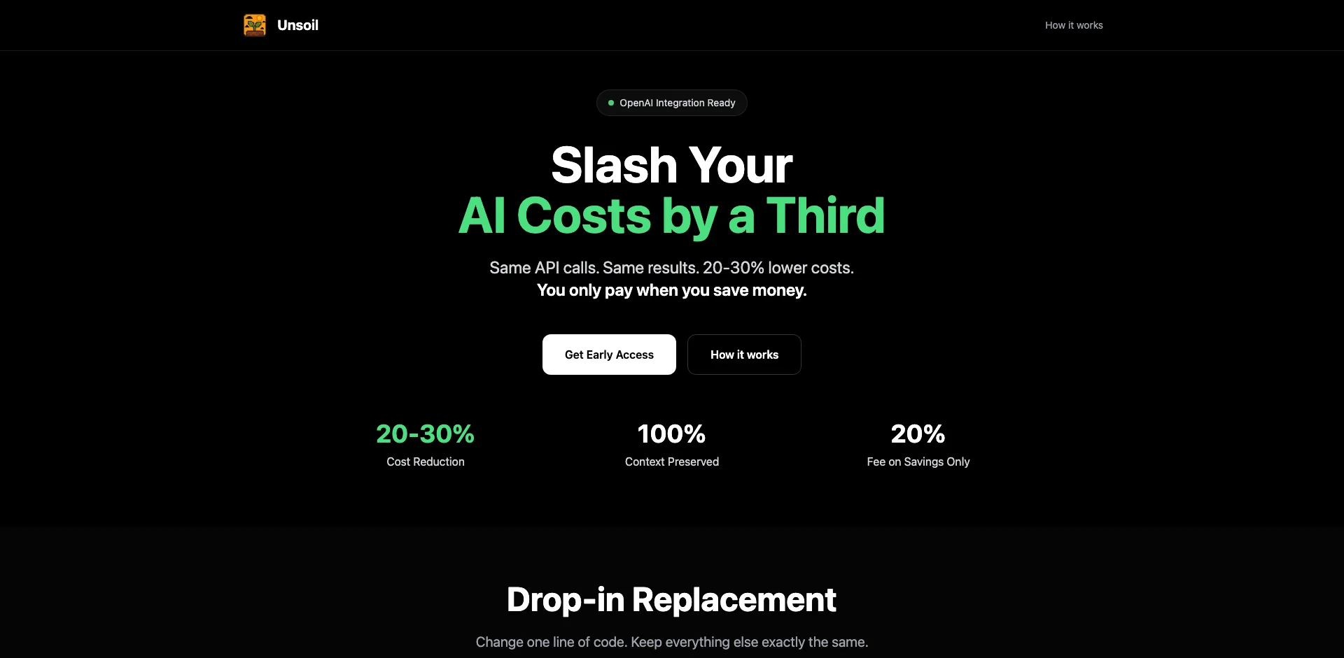 Unsoil - Slash your AI costs by a Third